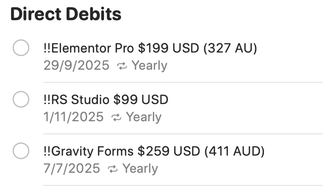 App renewal reminders for website design software